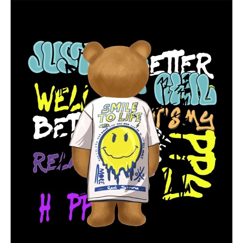 Hình ủi ép nhiệt, in áo. Mẫu Gấu Teddy GT9 size 10-28cm