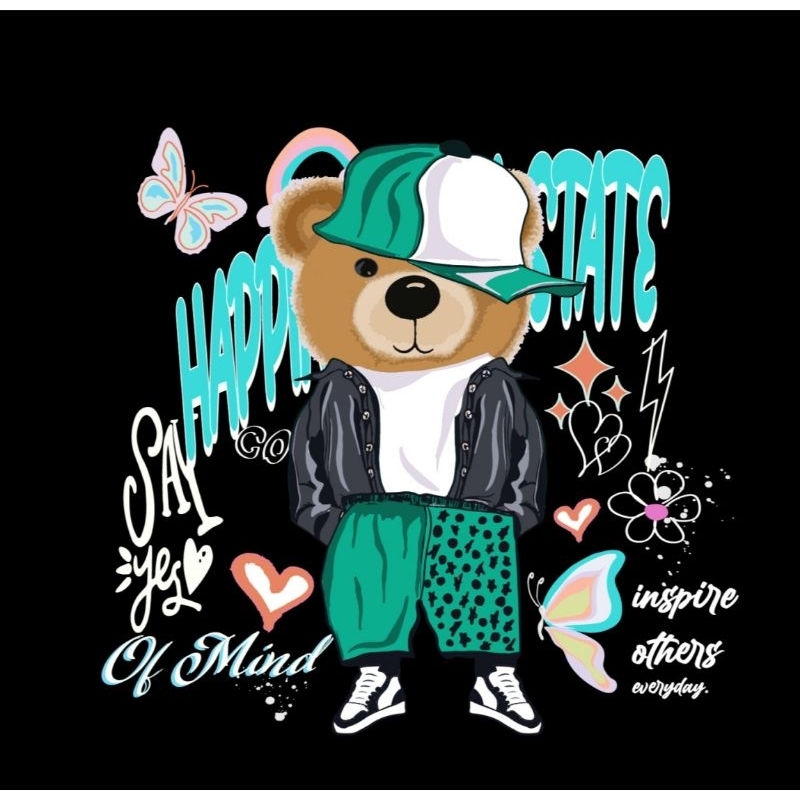 Hình ủi ép nhiệt, in áo. Mẫu Gấu Teddy GT9 size 10-28cm