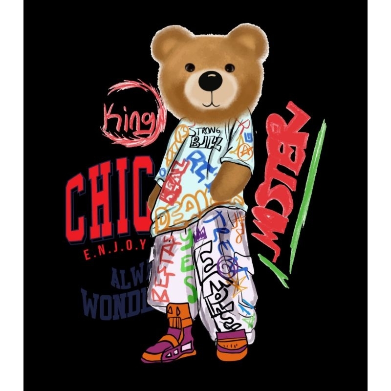 Hình ủi ép nhiệt, in áo. Mẫu Gấu Teddy GT9 size 10-28cm