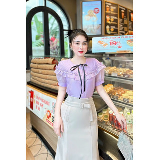 Áo tơ nhũ bèo ngực