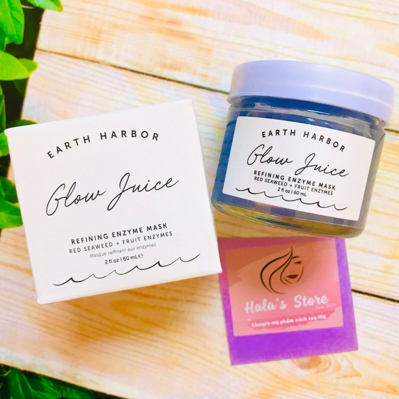 Mặt nạ sáng da hữu cơ Earth Harbor GLOW JUICE Refining Enzyme Mask