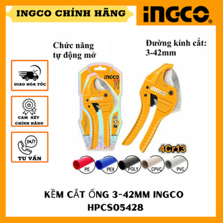 Dao cắt ống nhựa , kềm cắt ống nhữa 3- 42mm INGCO HPCS05428 hàng chính hãng