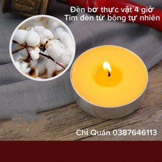 Nến bơ thực vật cao cấp 4 giờ hộp 100 viên (cúng phật , xông tinh dầu, trang trí)
