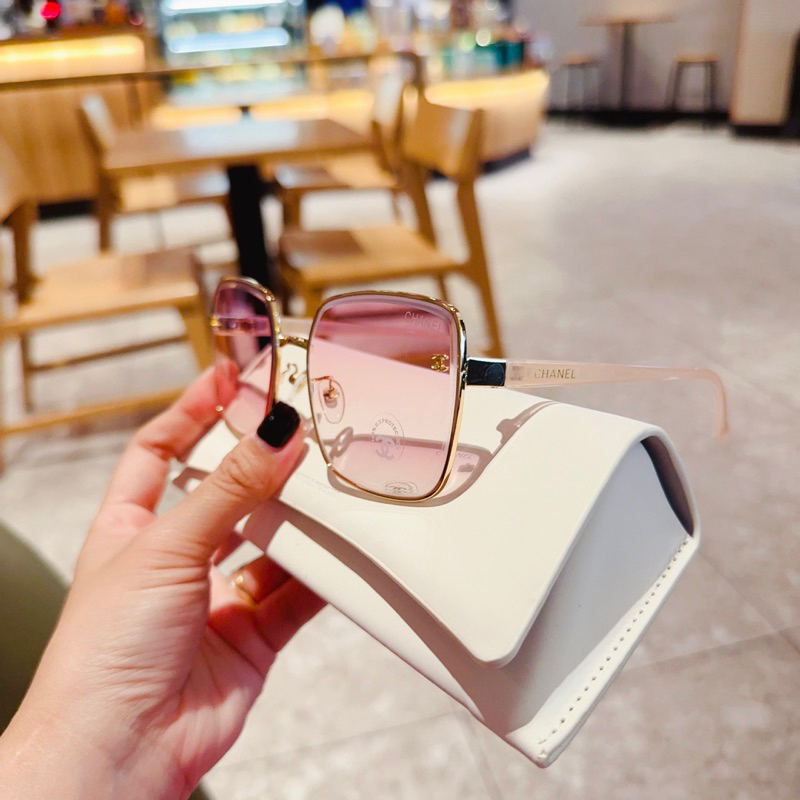 Kính Vuông V10 Chà Neo Chữ X Màu Hồng Baby Đáng Yêu Hot Hit