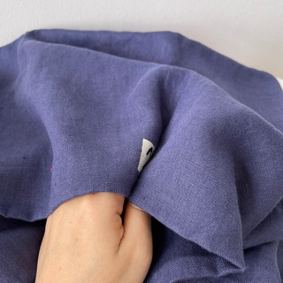 Vải Linen - linen tưng bố washes tím than A206