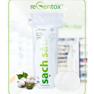 Bông tẩy trang sạch sâu regentox miếng tròn 70-120 miếng