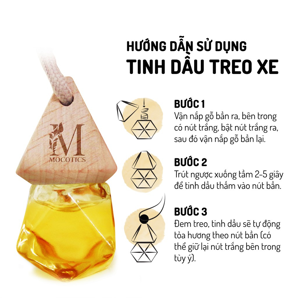 Tinh dầu thiên nhiên treo xe ô tô Longfine giúp khử mùi xe hơi, treo khử mùi tủ quần áo hiệu quả dung tích 8ml