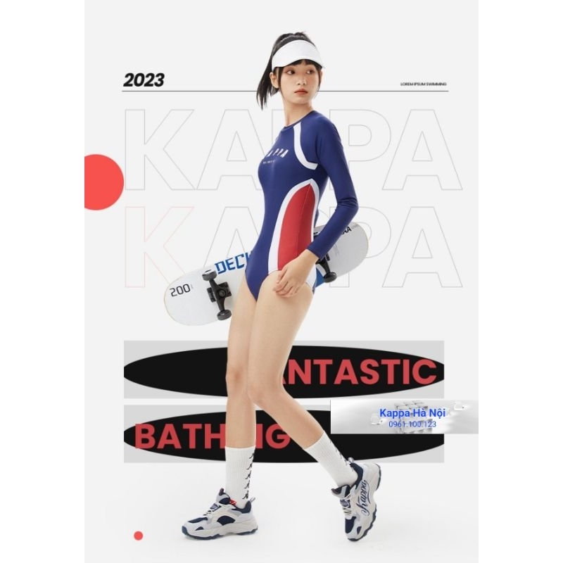 Bộ Đồ Bơi Nữ/Áo Bơi Nữ Dài Tay KAPPA Body Kín Đáo size 40=>75kg | BigBuy360 - bigbuy360.vn