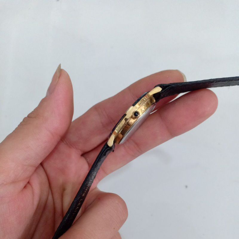 Đồng hồ nam nữ si nhật dây da hiệu SAONETOSD si vàng phù hợp nam tay nhỏ với nữ tay to