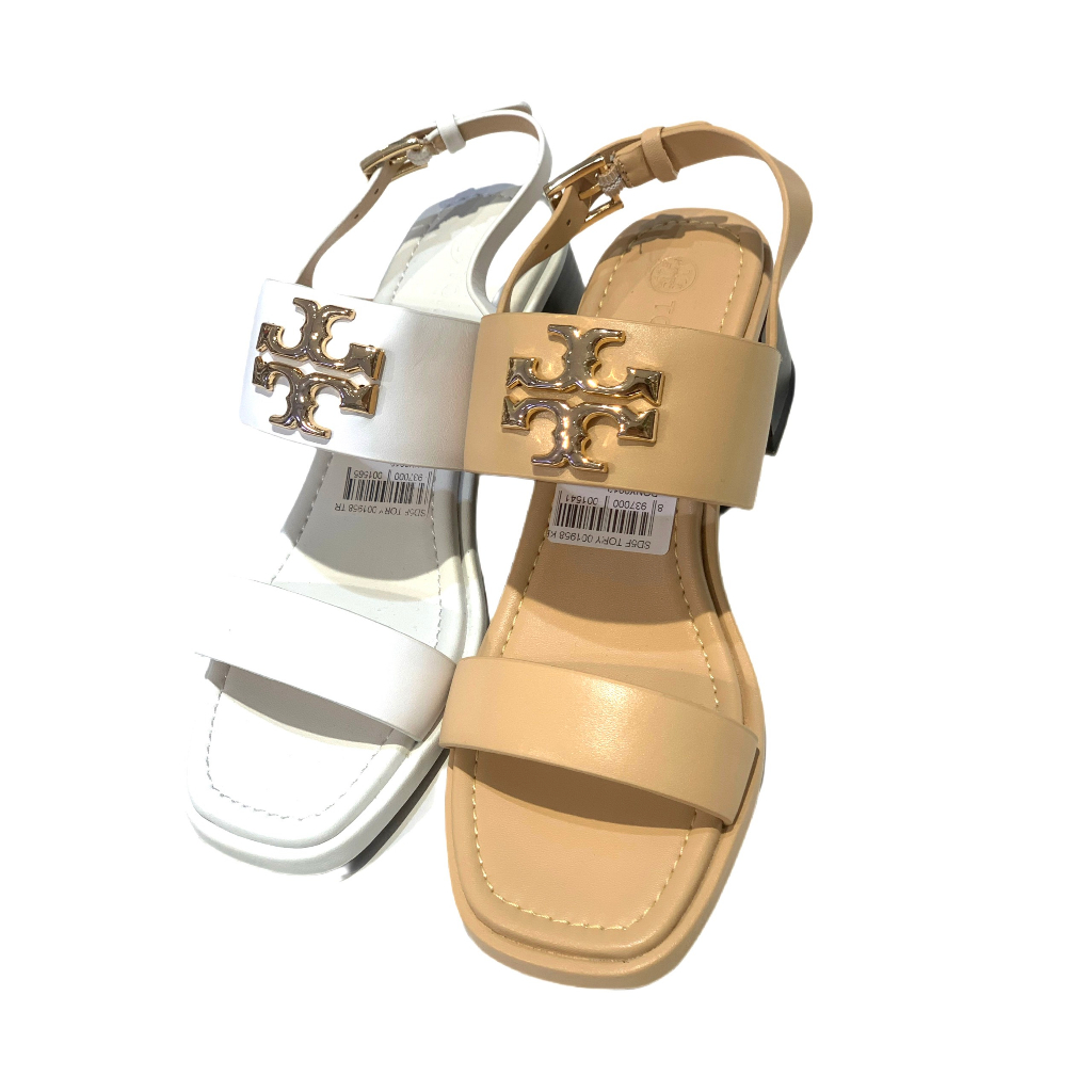 Giày Sandal Tor.y Bur.ch Da Khoá Chữ Thập- 5 phân- VNXK- Hàng Cao Cấp
