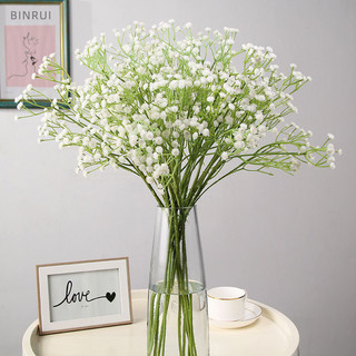 Hoa giả-Hoa baby PU cành dài 53cm nhiều nhánh nhỏ cắm điểm trang trí nhà cửa decor quán cafe