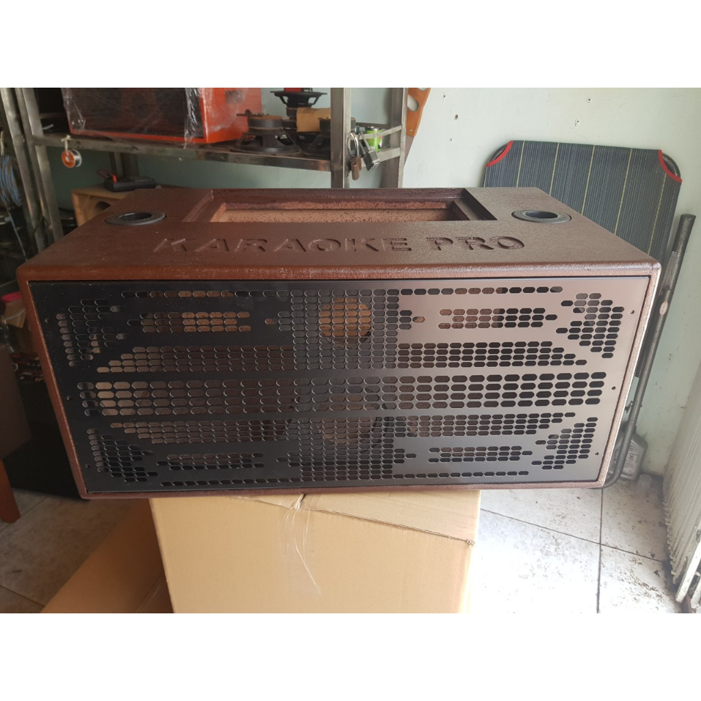 vỏ loa di động 2 bass 25 khung mạch 19x38 (KT 68x28x38)