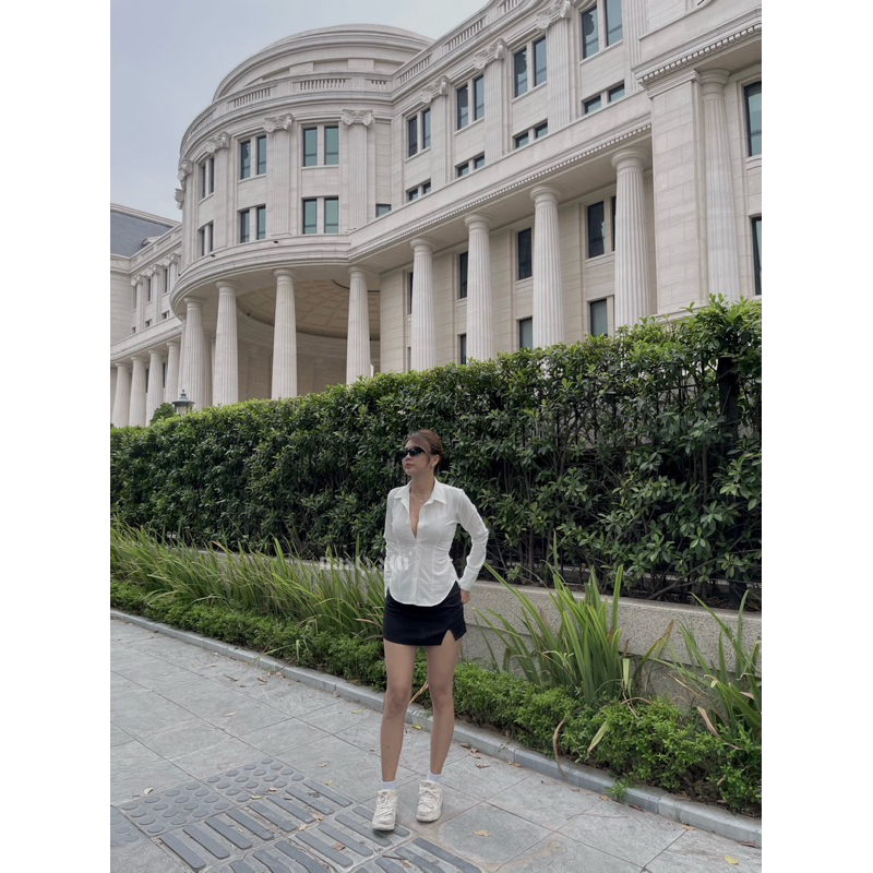 Áo sơ mi thắt dây