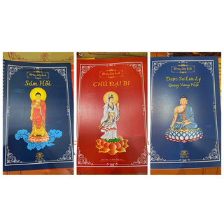 Combo 3 sổ chép kinh: chú đại bi + dược sư + sám hối