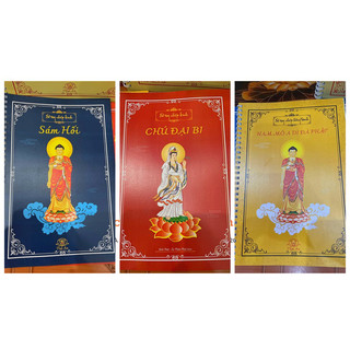 Combo sổ chép kinh: sám hối + chú đại bi + hồng danh