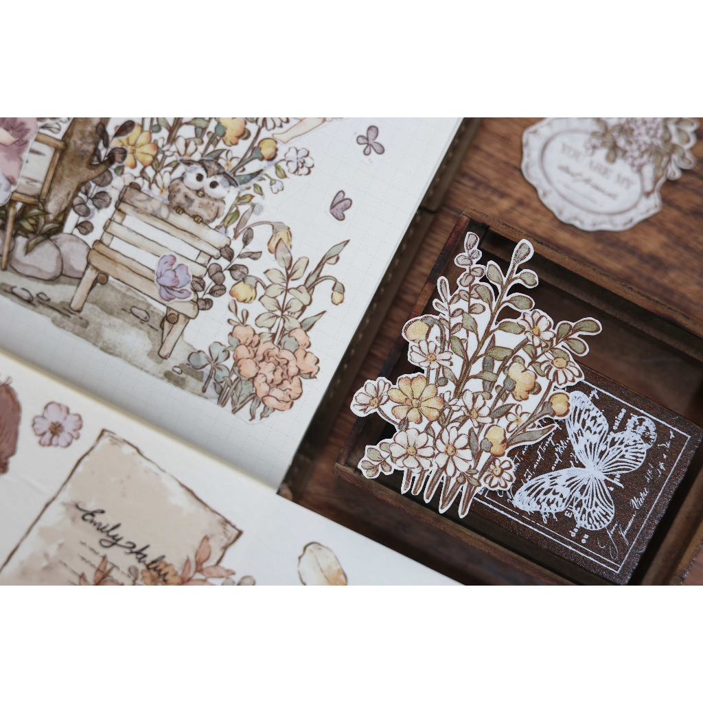 𝓑𝓾𝓵𝓵𝓮𝓽𝓳𝓸𝓾𝓻𝓷𝓪𝓵𝟏𝟏𝟓 ✿ Băng dính "Spring Trace" mẫu em bé phong cách light retro dễ thương mùa xuân xinh xắn trang trí sổ