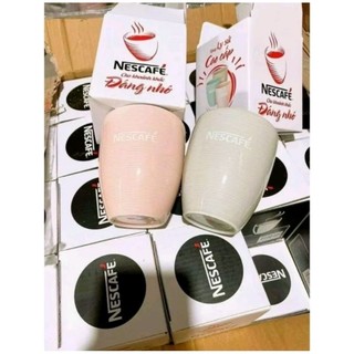 Tên sản phẩm: Ly sứ cao cấp Nescafe màu hồng.