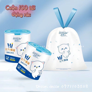 Túi đựng rác cuộn 100 túi siêu dai hình dễ thương