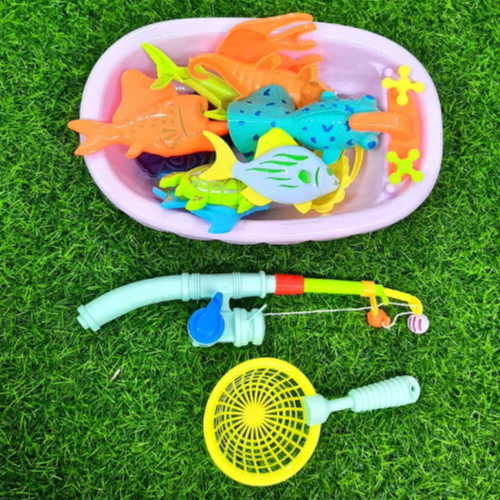 Bộ Đồ Chơi Câu Cá Nam Châm Kèm Chậu Và Vợt Cho Bé