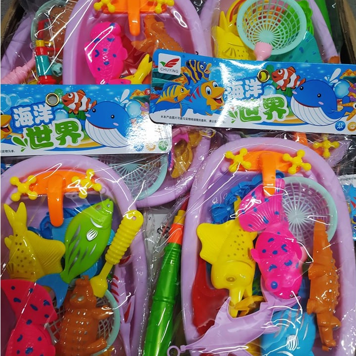 Bộ Đồ Chơi Câu Cá Nam Châm Kèm Chậu Và Vợt Cho Bé