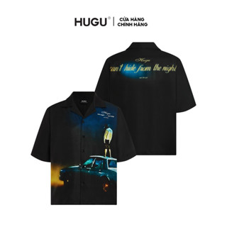 Áo sơ mi họa tiết cuban shirt local brand HUGU - LAST NIGHT - CAN'T HIDE - vải lụa, form regular, in chuyển nhiệt