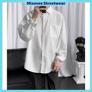 [ORDER+ẢNH THẬT] Áo sơ mi trắng dáng rộng oversize màu đen và trắng cách điệu Ulzzang siêu chất ❤️