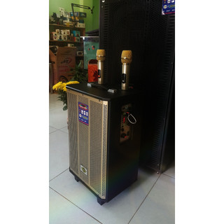 Loa kéo hqz  Bas 30 Vàng Gold cao cấp - Tặng kèm 02 Micro cao cấp không dây 120w