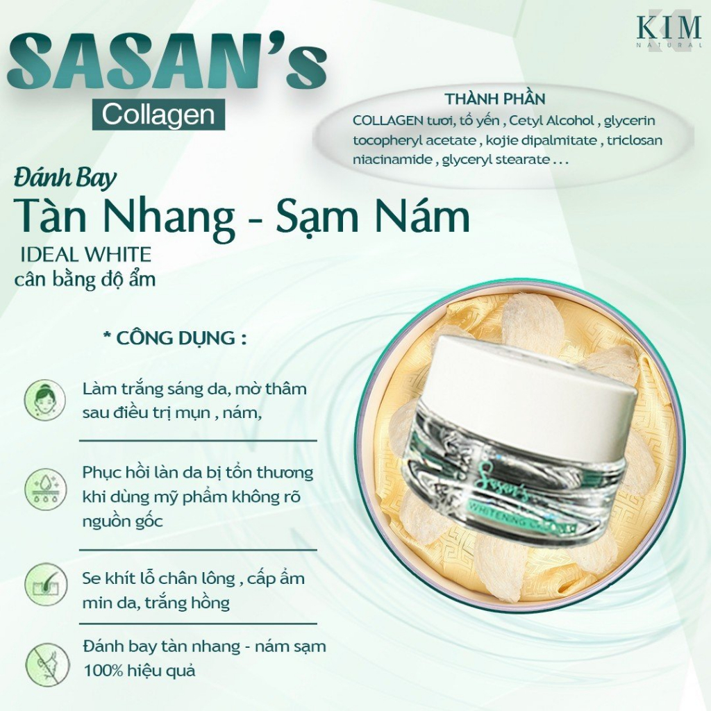 Kem dưỡng Sansan collagen Kim Natural (Mẫu Mới)