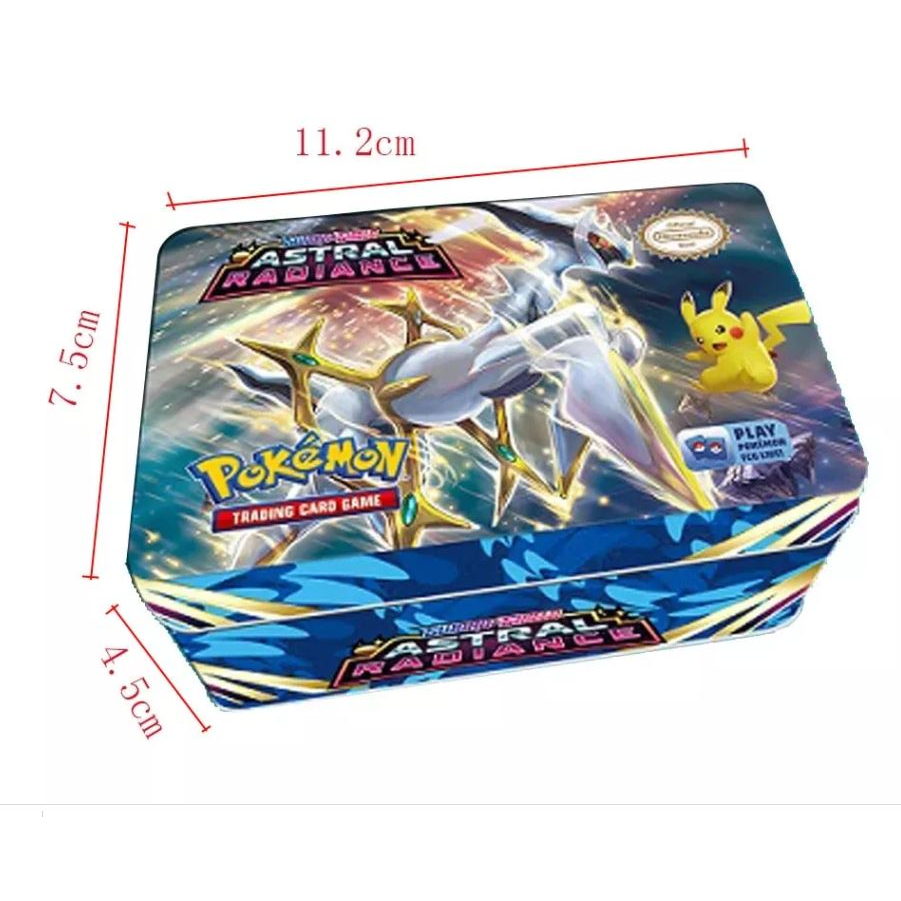 Bộ Bài Pokemon 42 Thẻ. Hộp Sắt Siêu Xịn, Bé Thích Mê. Lá Phải Pikemon Hiếm