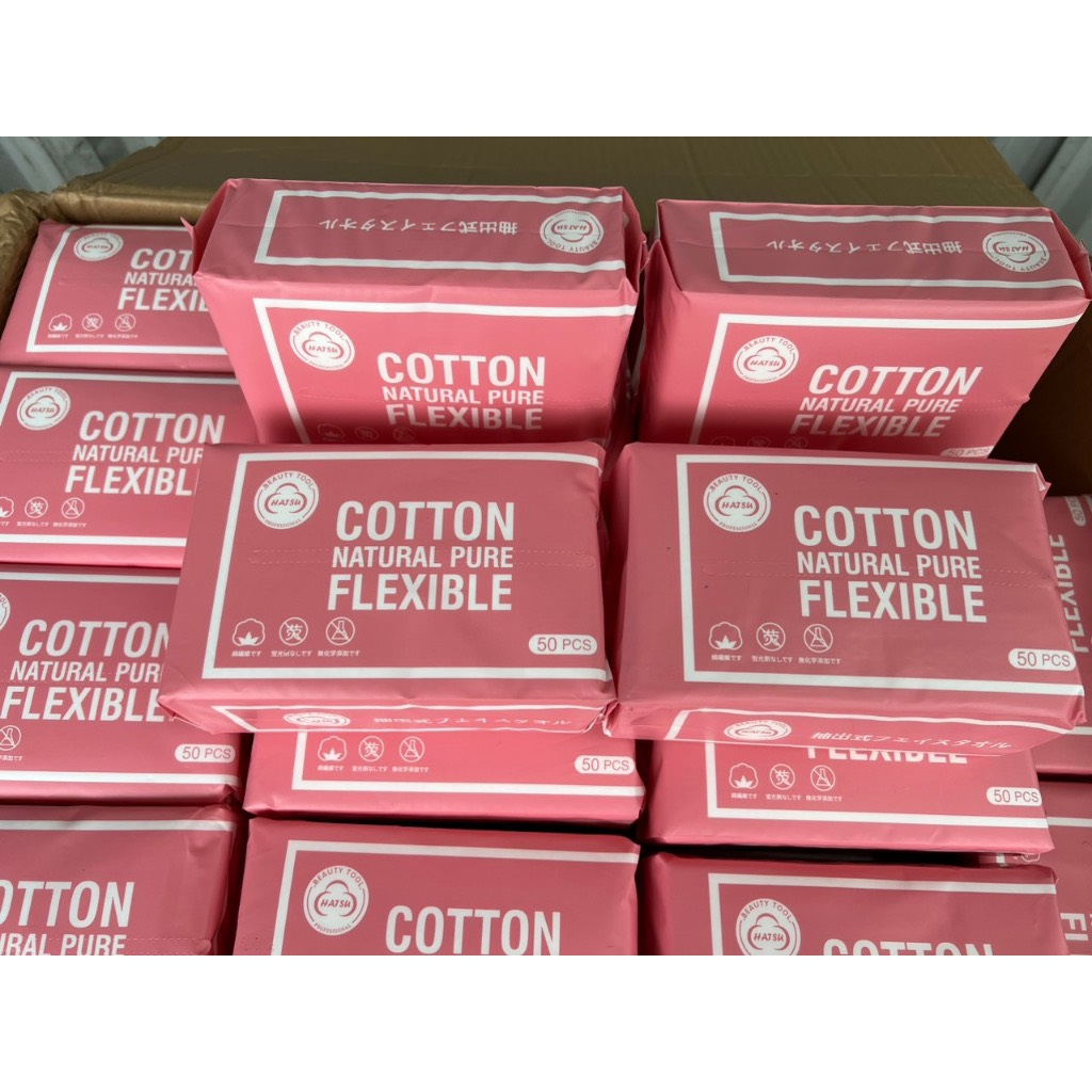 Khăn rút 50 tờ dùng 1 lần Cotton Natural Flexible 50