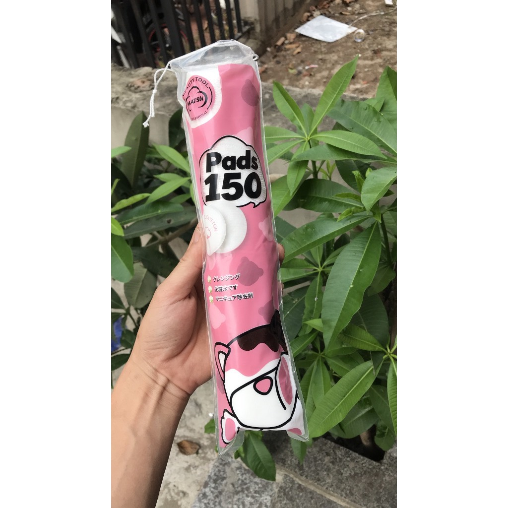 Bông tẩy trang tròn cotton pads 150 miếng mịn siêu dai