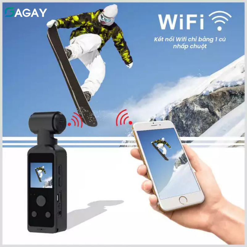 Pocket 2 4K thể thao, đa dạng chức năng, camera mini máy quay phim cầm tay chống rung chất lượng cao GAGAY