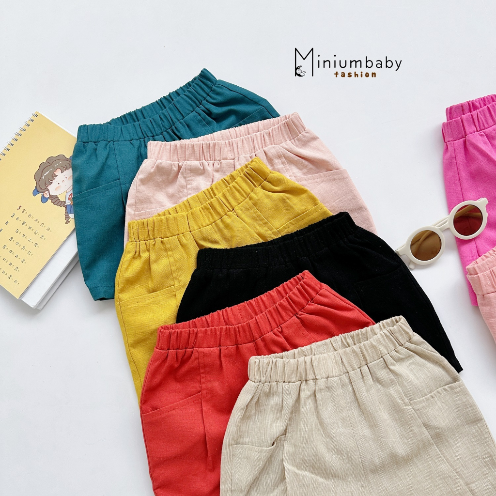 Quần đùi/cộc/ngắn cho bé trai gái chất dui, quần áo trẻ em mặc mùa hè thời trang trẻ em MINIUMBABYFASHION qc1599
