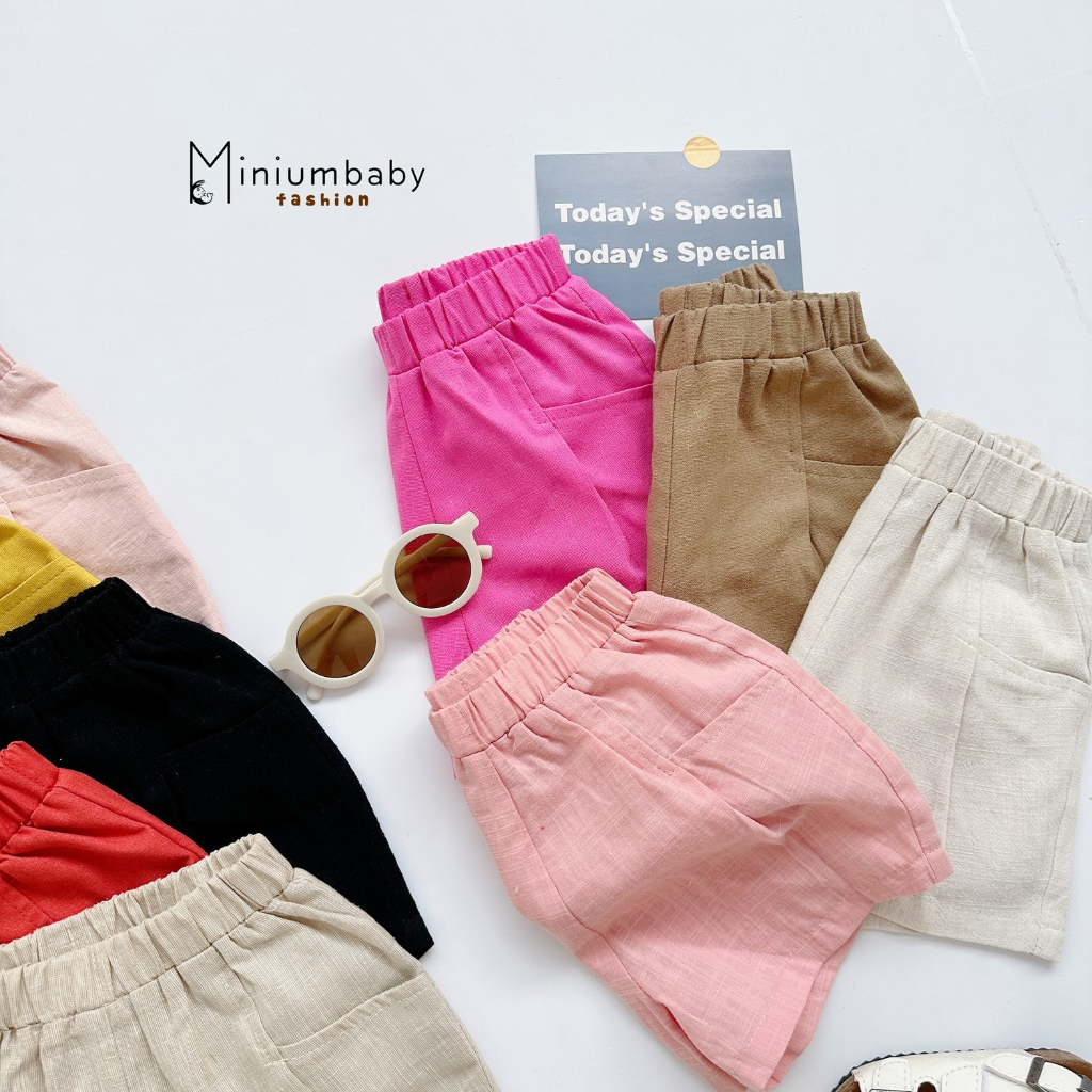 Quần đùi/cộc/ngắn cho bé trai gái chất dui, quần áo trẻ em mặc mùa hè thời trang trẻ em MINIUMBABYFASHION qc1599