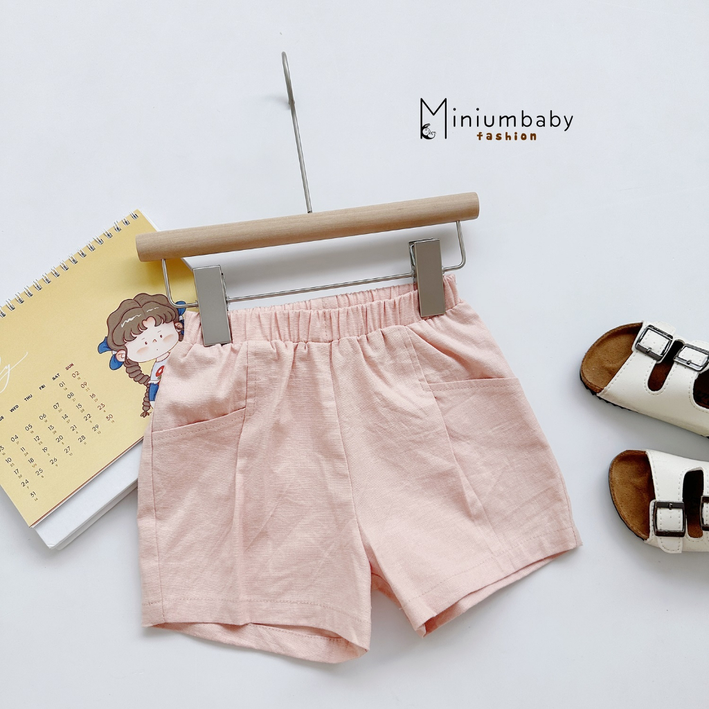 Quần đùi/cộc/ngắn cho bé trai gái chất dui, quần áo trẻ em mặc mùa hè thời trang trẻ em MINIUMBABYFASHION qc1599