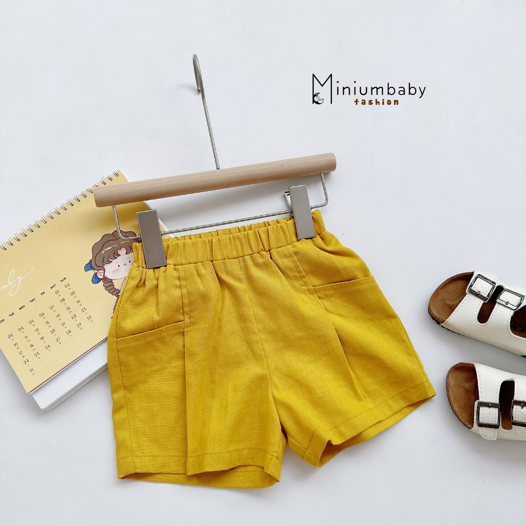 Quần đùi/cộc/ngắn cho bé trai gái chất dui, quần áo trẻ em mặc mùa hè thời trang trẻ em MINIUMBABYFASHION qc1599