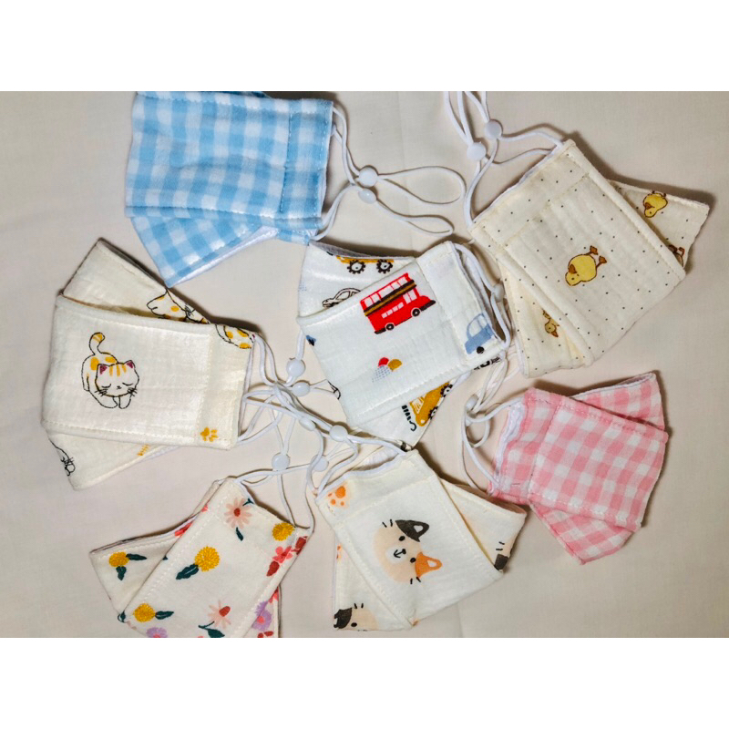 Khẩu trang 3D xô muslin cho bé
