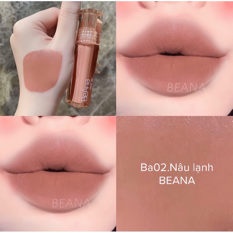 Son BeAna Cao Cấp - Son Kem Siêu Lì Không Chì Mềm Môi Công Nghệ Mới Nhất- Son B.A Ver4