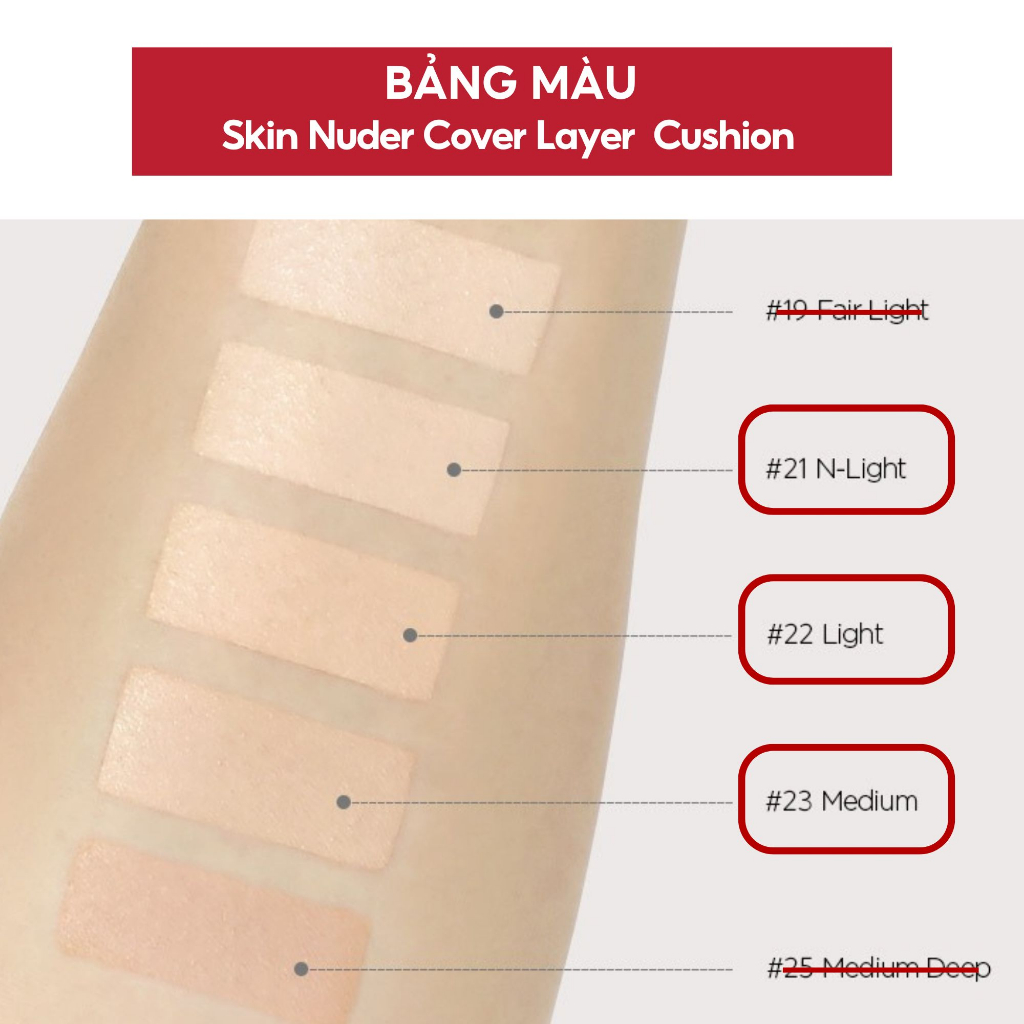 Phấn nước Jung Saem Mool Skin Nuder Cushion SPF50+ / PA+++ che phủ hoàn hảo, mỏng nhẹ tự nhiên