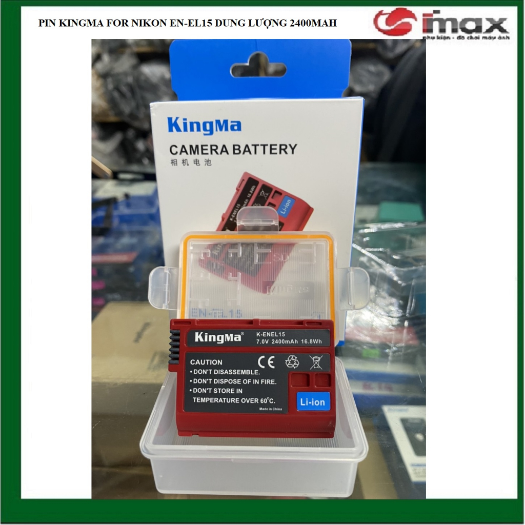 PIN KINGMA FOR NIKON EN-EL15 DUNG LƯỢNG 2400MAH