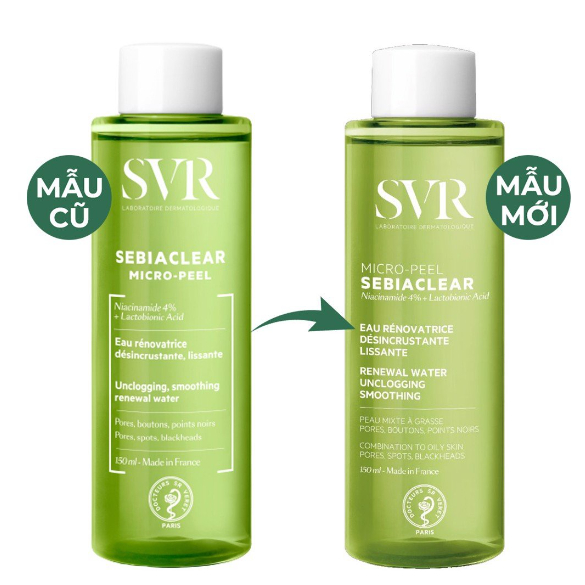 Nước Hoa Hồng Dành Cho Da Dầu Mụn SVR Sebiaclear Micro Peel 150ml