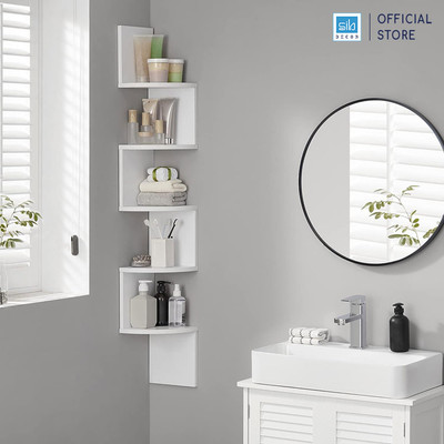 Kệ Gỗ Treo Góc Tường 5 Tầng Hình Cánh Cung SIB Decor KT412