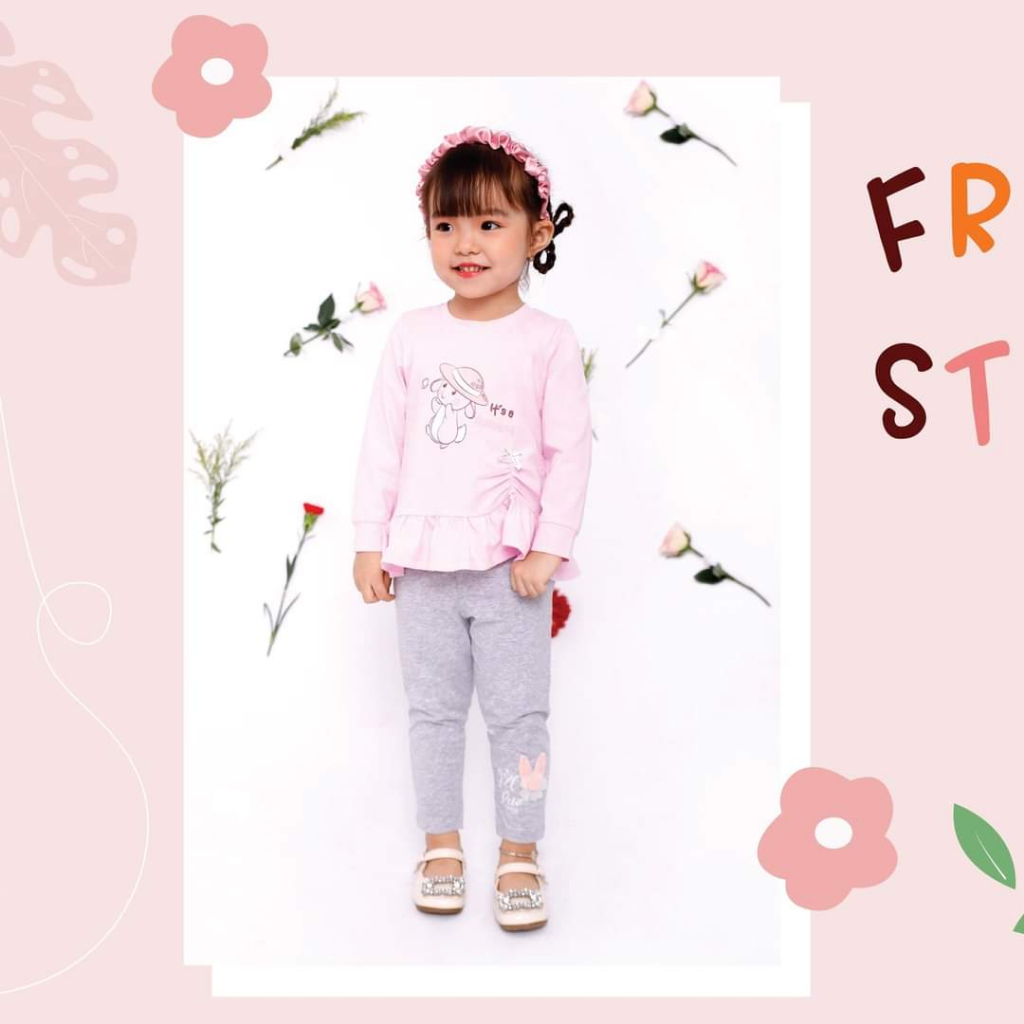 DA1717 - DA1117 Áo dài tay cài vai bé gái Dokma nhún bèo cotton mỏng