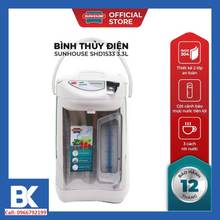 Bình thủy điện 3.3L SUNHOUSE SHD1533 - 750W, Bảo hành chính hãng 12 tháng