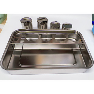 Khay inox y tế 3 -4 cốc đa năng
