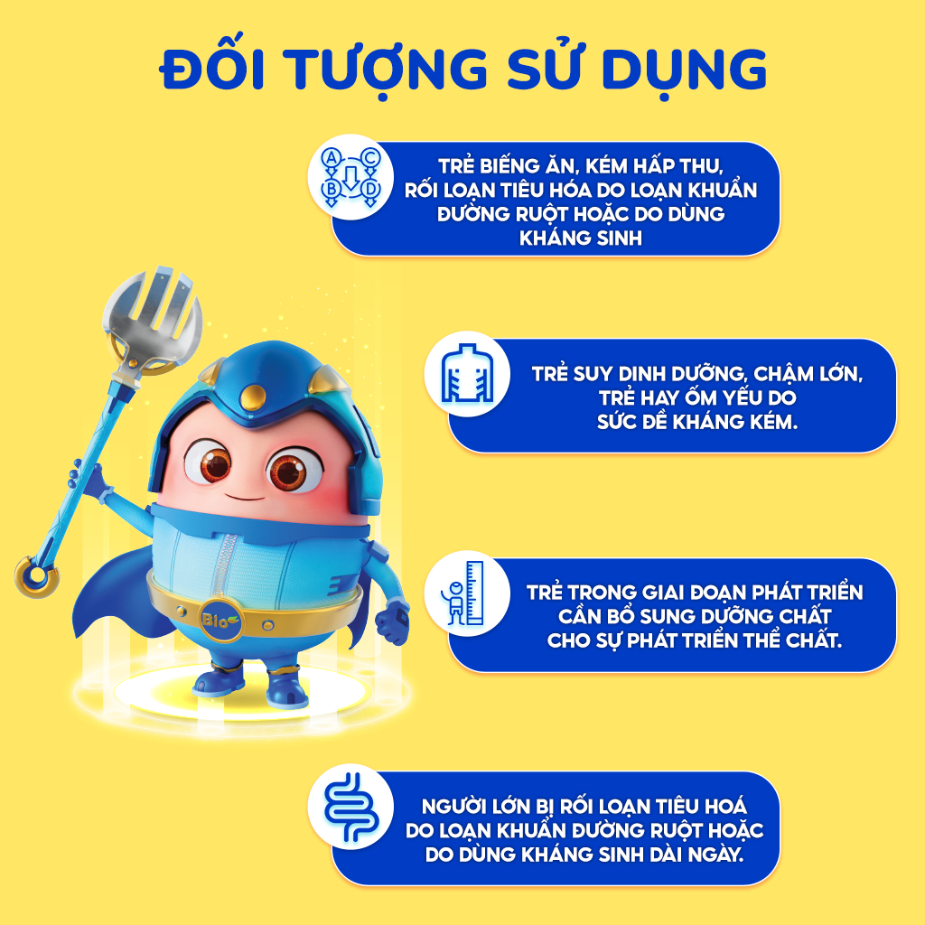 Viên nhai cho bé và người lớn Bio acimin Chew hỗ trợ ăn ngon cải thiện tiêu hóa - hộp 60 viên