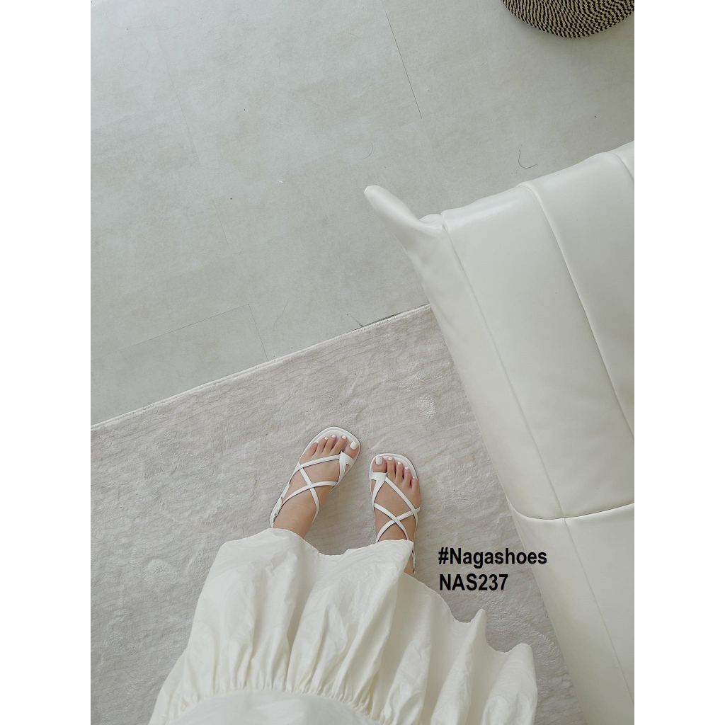 SANDAL NAGASHOES ĐẾ BỆT QUAI DÂY LA MÃ NAS237