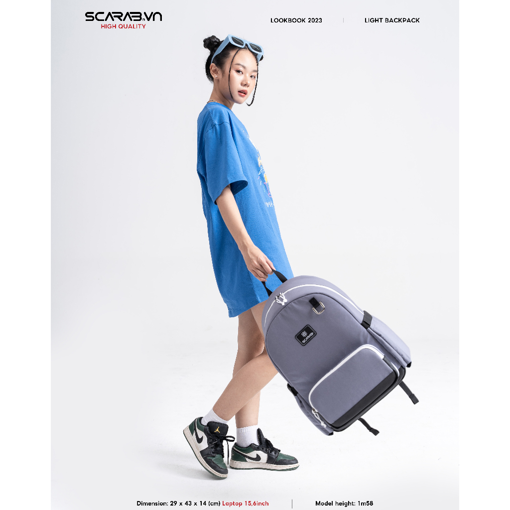 Balo Nam Nữ, Đi Học Hằng Ngày SCARAB - LIGHT Backpack Unisex