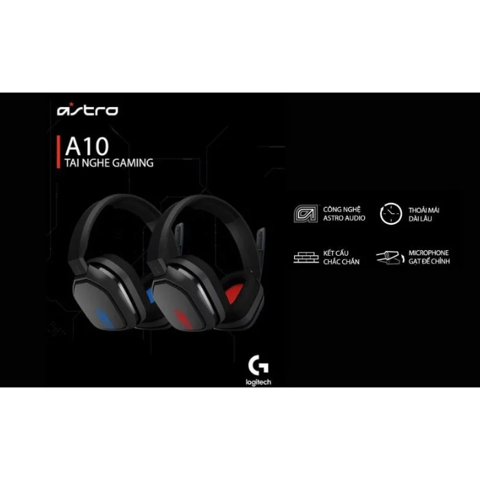 Tai Nghe Game Logitech G - Astro A10 Kèm Mic Gập Để Mute | Hàng Chính Hãng | Bảo Hành 24T | Mimax Store