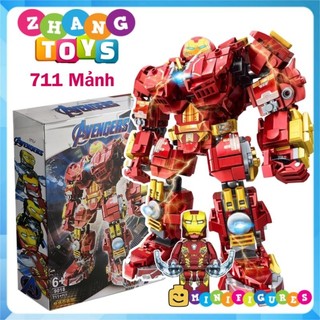 Đồ chơi Xếp hình Iron Man Người sắt HulkBuster Armor gồm 711 mảnh ghép Minifigures Xinh 9018 XH9018 X9018